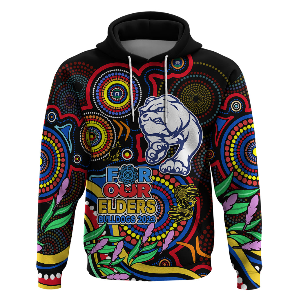 Bulldogs Football Aboriginal Art Hoodie NAIDOC Indigenous Tribal LT9 - Vibe Hoodie Shop