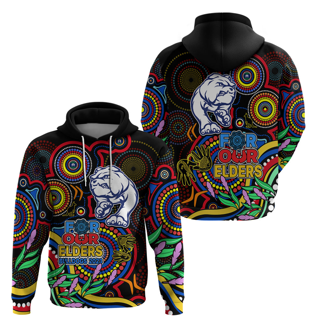 Bulldogs Football Aboriginal Art Hoodie NAIDOC Indigenous Tribal LT9 - Vibe Hoodie Shop