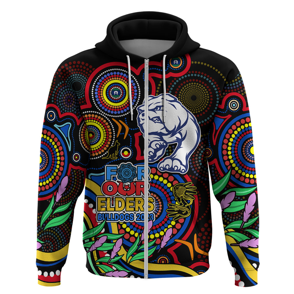 Bulldogs Football Aboriginal Art Hoodie NAIDOC Indigenous Tribal LT9 - Vibe Hoodie Shop