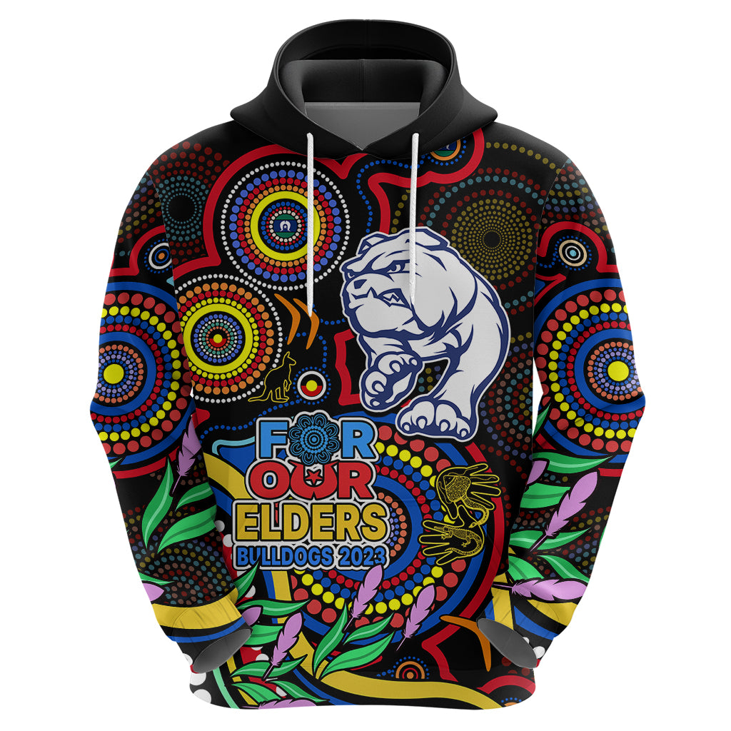 Bulldogs Football Aboriginal Art Hoodie NAIDOC Indigenous Tribal LT9 - Vibe Hoodie Shop