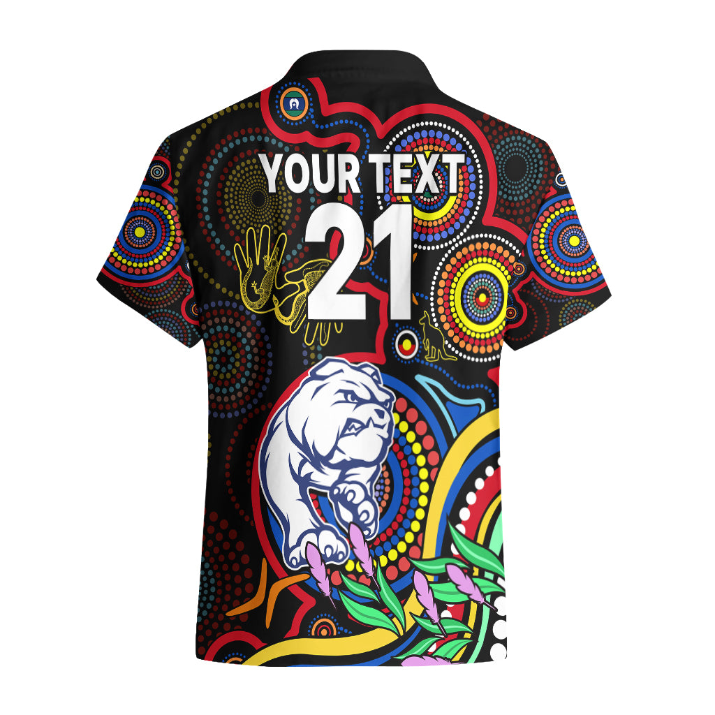 Custom Bulldogs Football Aboriginal Art Hawaiian Shirt NAIDOC Indigenous Tribal - Vibe Hoodie Shop
