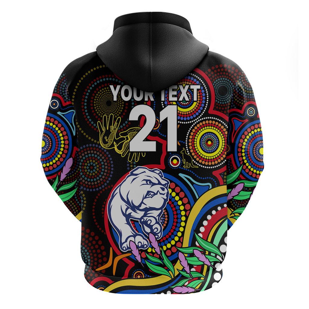 Custom Bulldogs Football Aboriginal Art Hoodie NAIDOC Indigenous Tribal LT9 - Vibe Hoodie Shop