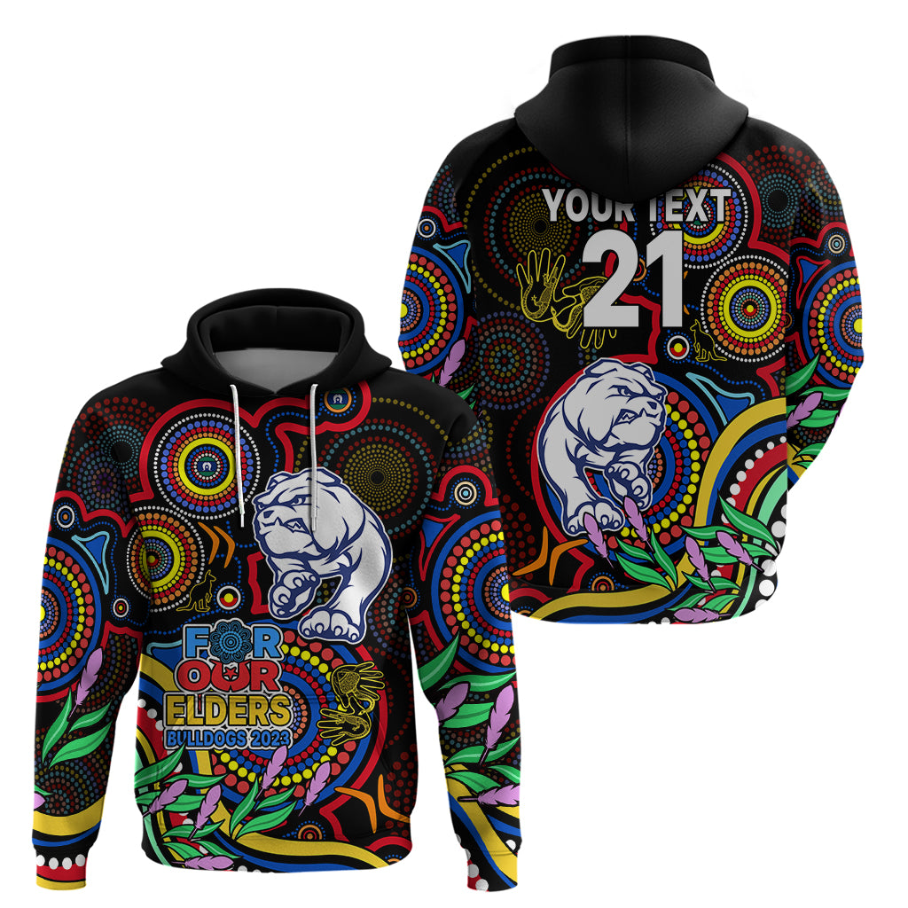 Custom Bulldogs Football Aboriginal Art Hoodie NAIDOC Indigenous Tribal LT9 - Vibe Hoodie Shop