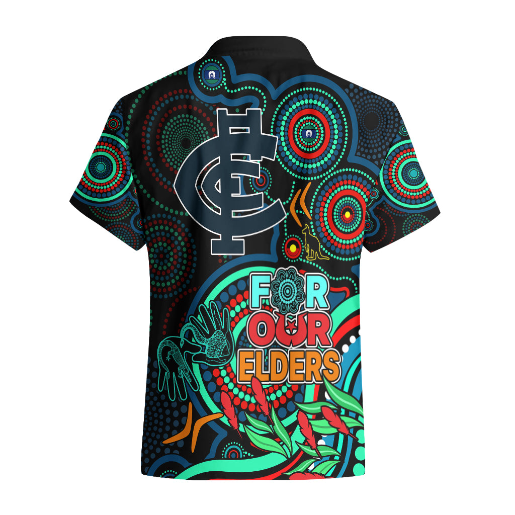 Carlton Blues Football Aboriginal Art Hawaiian Shirt NAIDOC Indigenous Tribal - Vibe Hoodie Shop