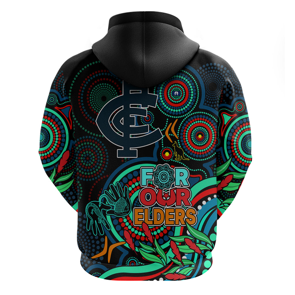 Carlton Blues Football Aboriginal Art Hoodie NAIDOC Indigenous Tribal LT9 - Vibe Hoodie Shop