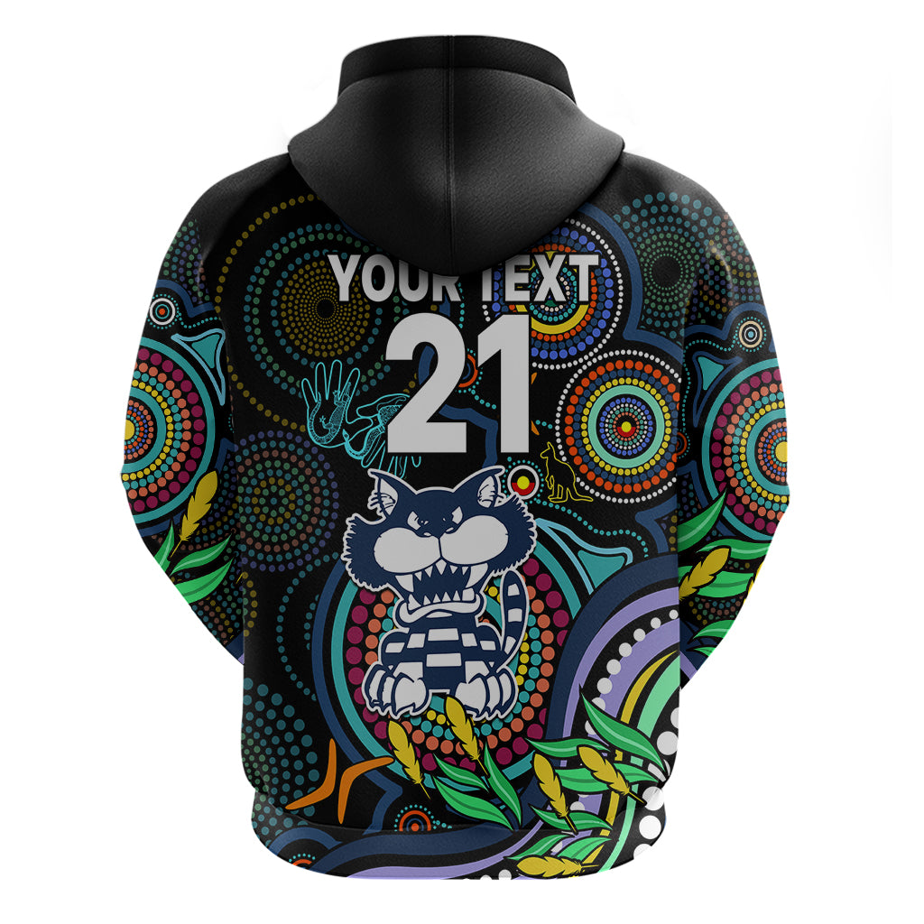 Custom Cats Football Aboriginal Art Hoodie NAIDOC Indigenous Tribal LT9 - Vibe Hoodie Shop