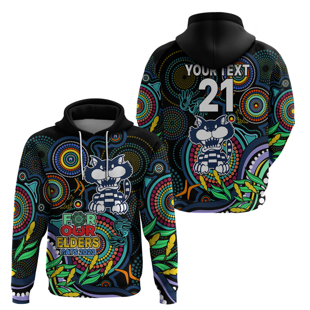 Custom Cats Football Aboriginal Art Hoodie NAIDOC Indigenous Tribal LT9 - Vibe Hoodie Shop