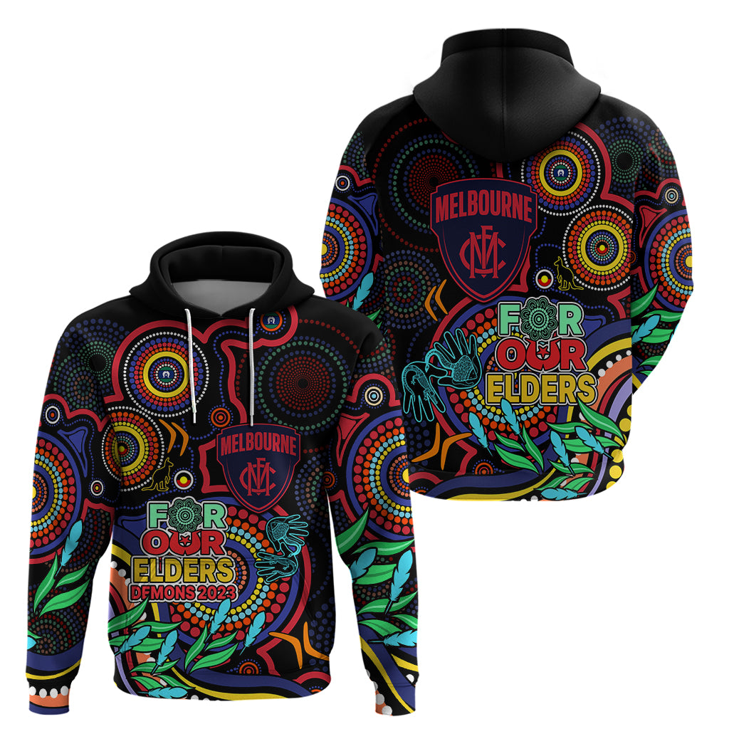 Demons Football Aboriginal Art Hoodie NAIDOC Indigenous Tribal LT9 - Vibe Hoodie Shop