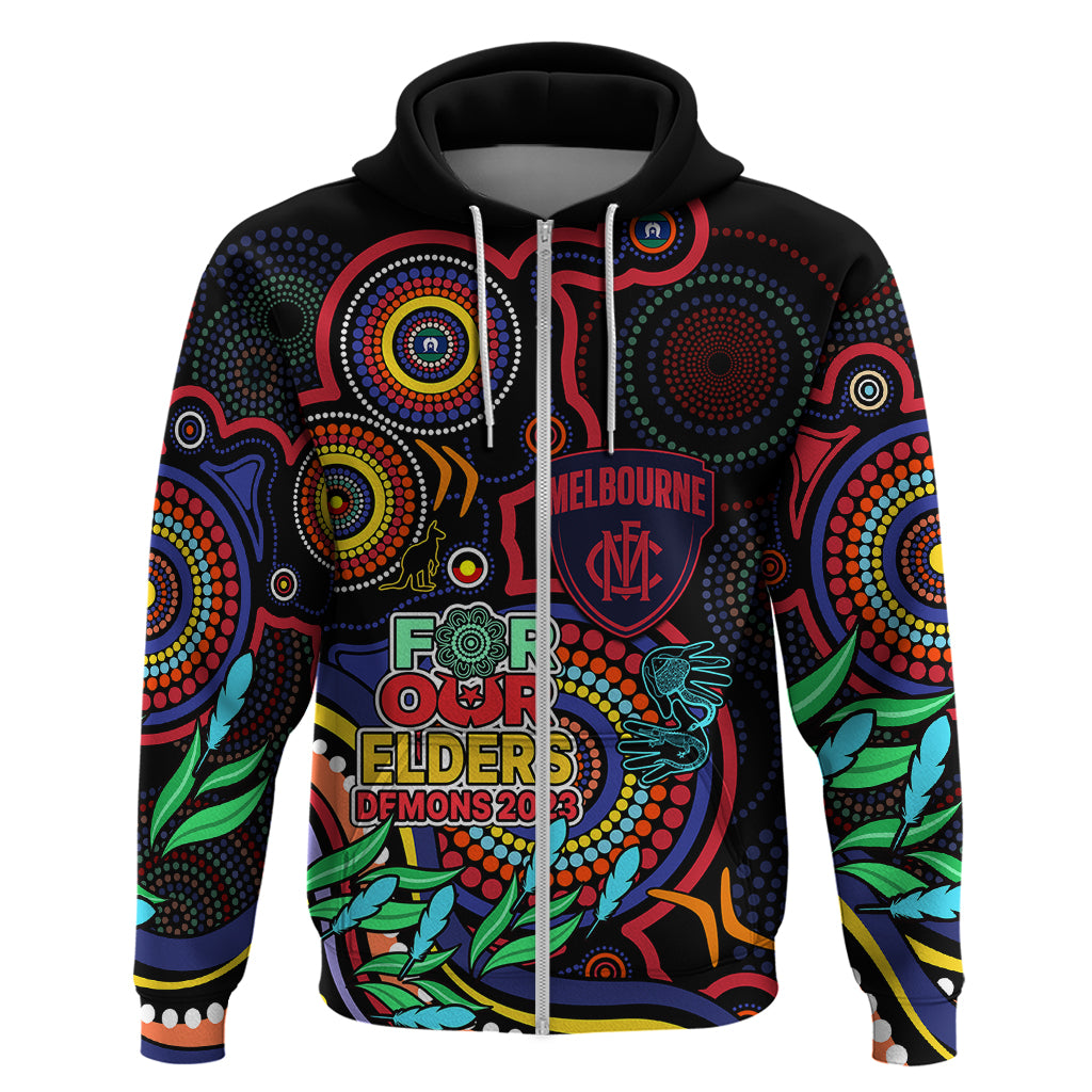 Demons Football Aboriginal Art Hoodie NAIDOC Indigenous Tribal LT9 - Vibe Hoodie Shop