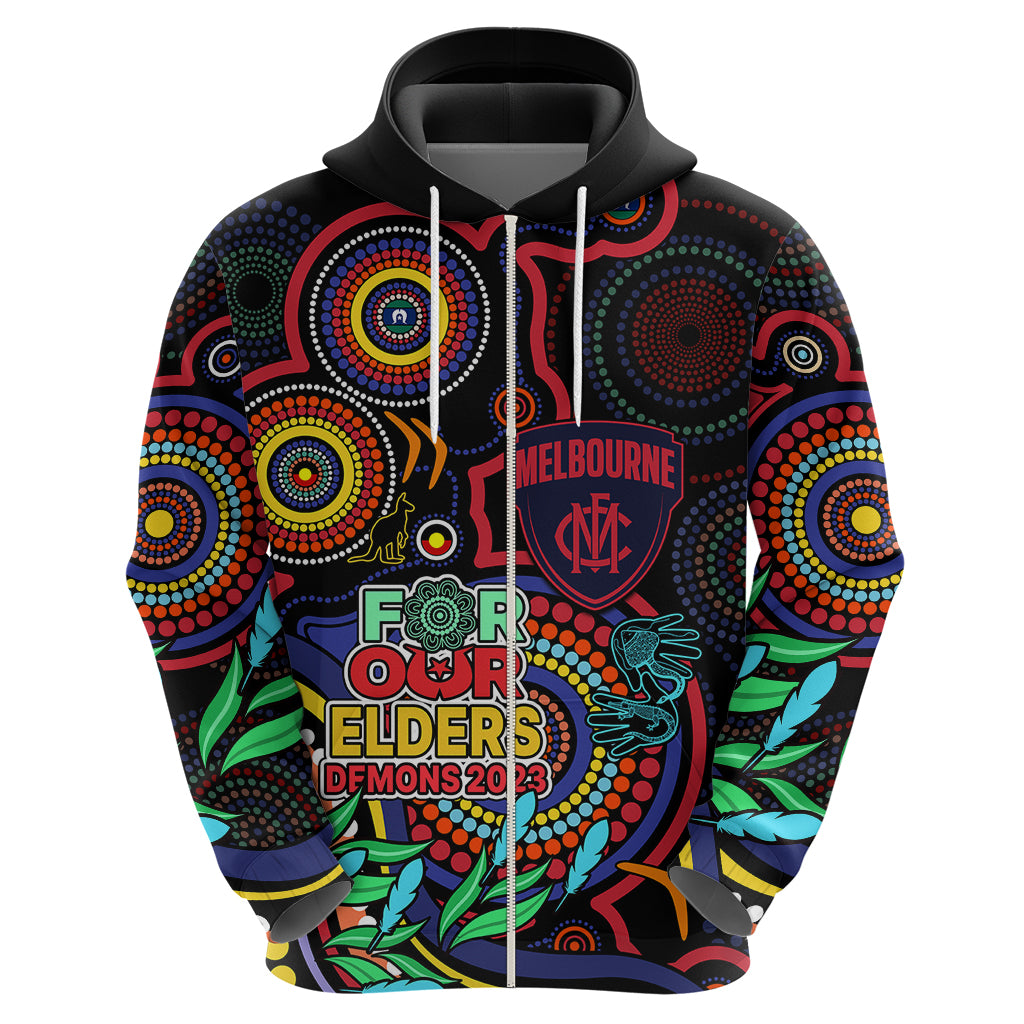 Demons Football Aboriginal Art Hoodie NAIDOC Indigenous Tribal LT9 - Vibe Hoodie Shop