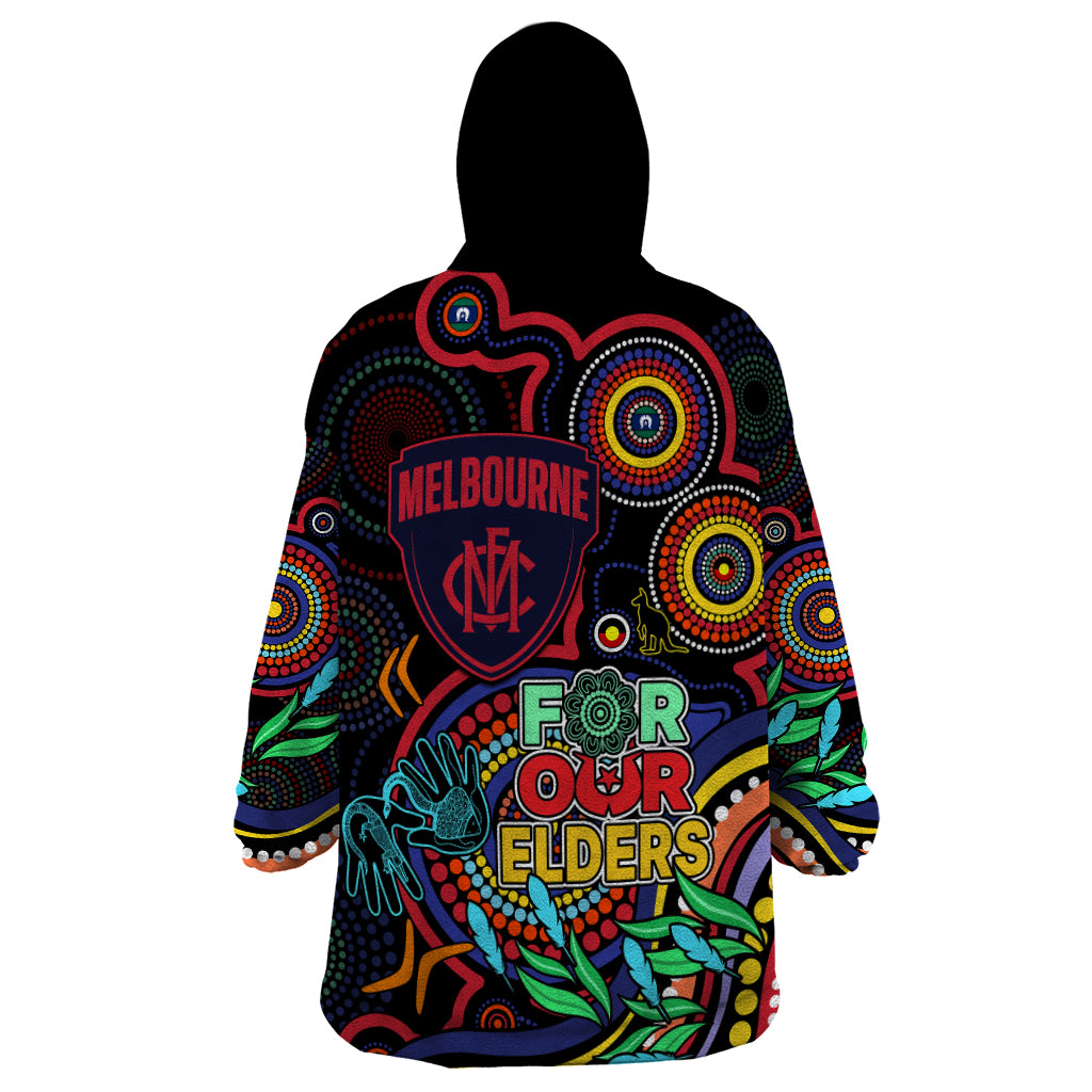 Demons Football Aboriginal Art Wearable Blanket Hoodie NAIDOC Indigenous Tribal - Vibe Hoodie Shop