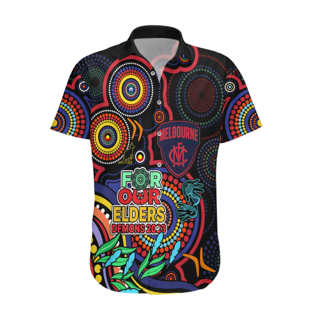 Custom Demons Football Aboriginal Art Hawaiian Shirt NAIDOC Indigenous Tribal - Vibe Hoodie Shop