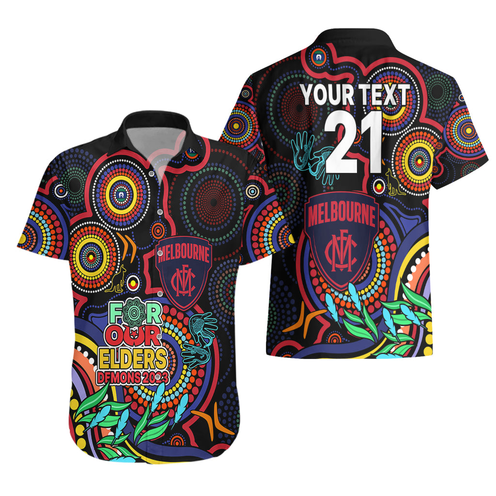 Custom Demons Football Aboriginal Art Hawaiian Shirt NAIDOC Indigenous Tribal - Vibe Hoodie Shop