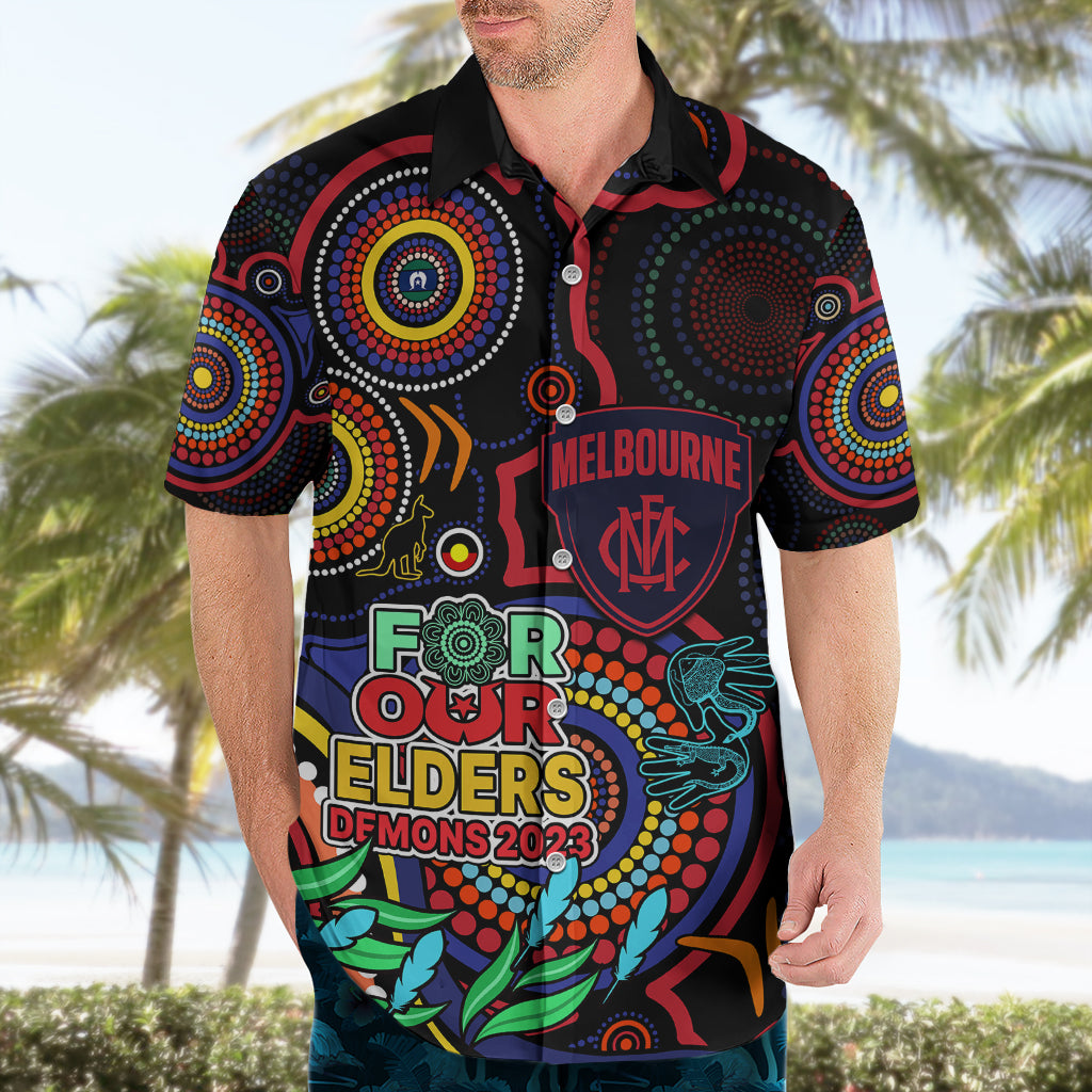 Custom Demons Football Aboriginal Art Hawaiian Shirt NAIDOC Indigenous Tribal - Vibe Hoodie Shop