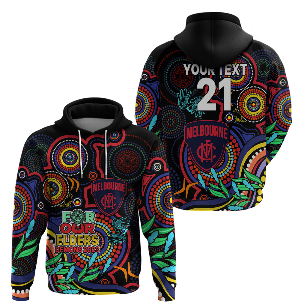 Custom Demons Football Aboriginal Art Hoodie NAIDOC Indigenous Tribal LT9 - Vibe Hoodie Shop