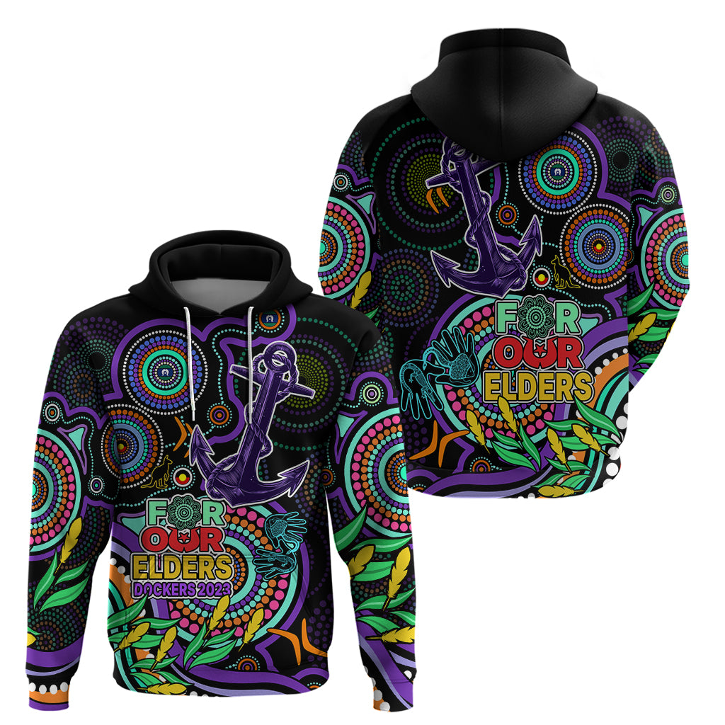 Dockers Football Aboriginal Art Hoodie NAIDOC Indigenous Tribal LT9 - Vibe Hoodie Shop