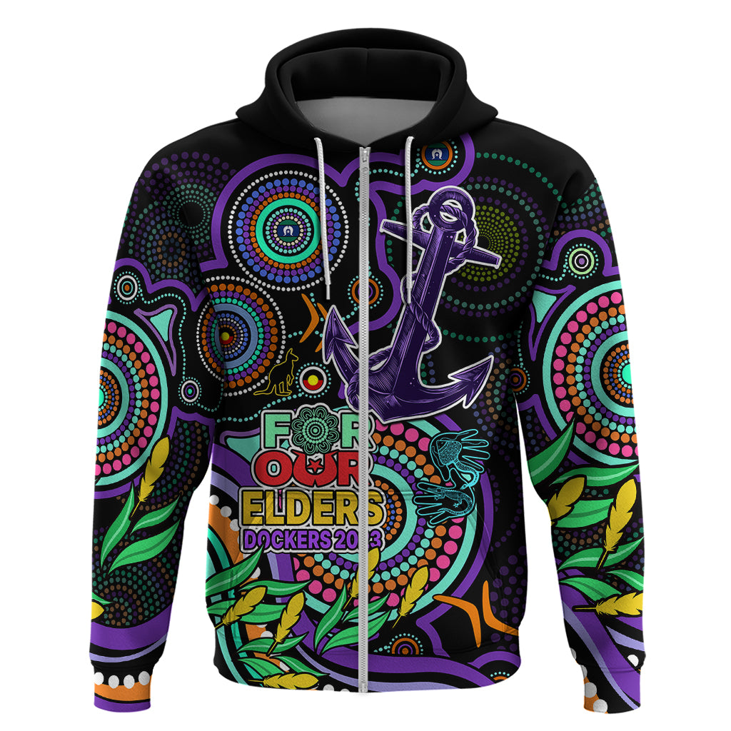 Dockers Football Aboriginal Art Hoodie NAIDOC Indigenous Tribal LT9 - Vibe Hoodie Shop