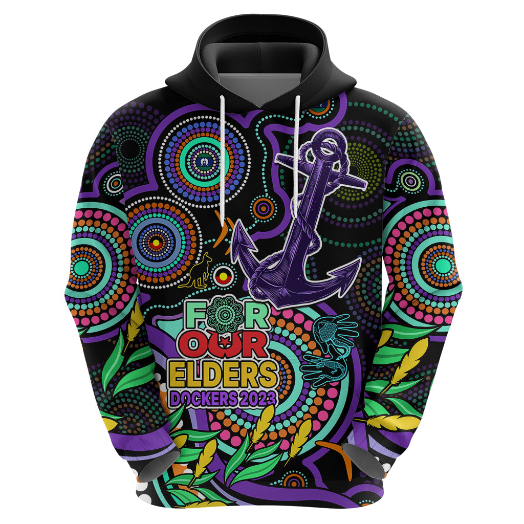 Dockers Football Aboriginal Art Hoodie NAIDOC Indigenous Tribal LT9 - Vibe Hoodie Shop