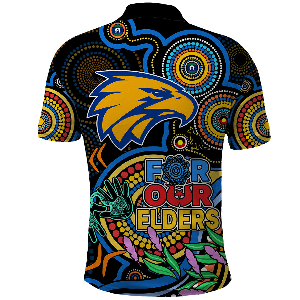 Eagles Football Aboriginal Art Polo Shirt NAIDOC Indigenous Tribal LT9 - Vibe Hoodie Shop