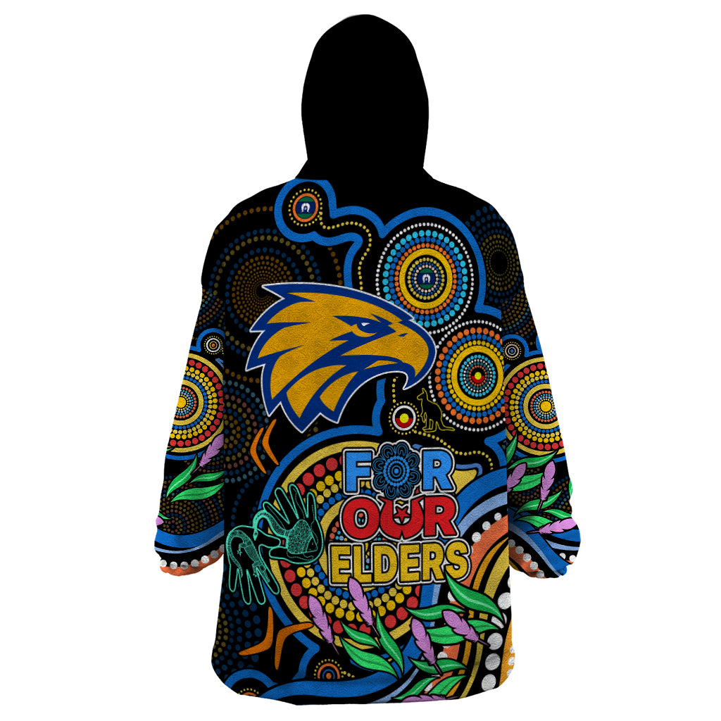 Eagles Football Aboriginal Art Wearable Blanket Hoodie NAIDOC Indigenous Tribal - Vibe Hoodie Shop