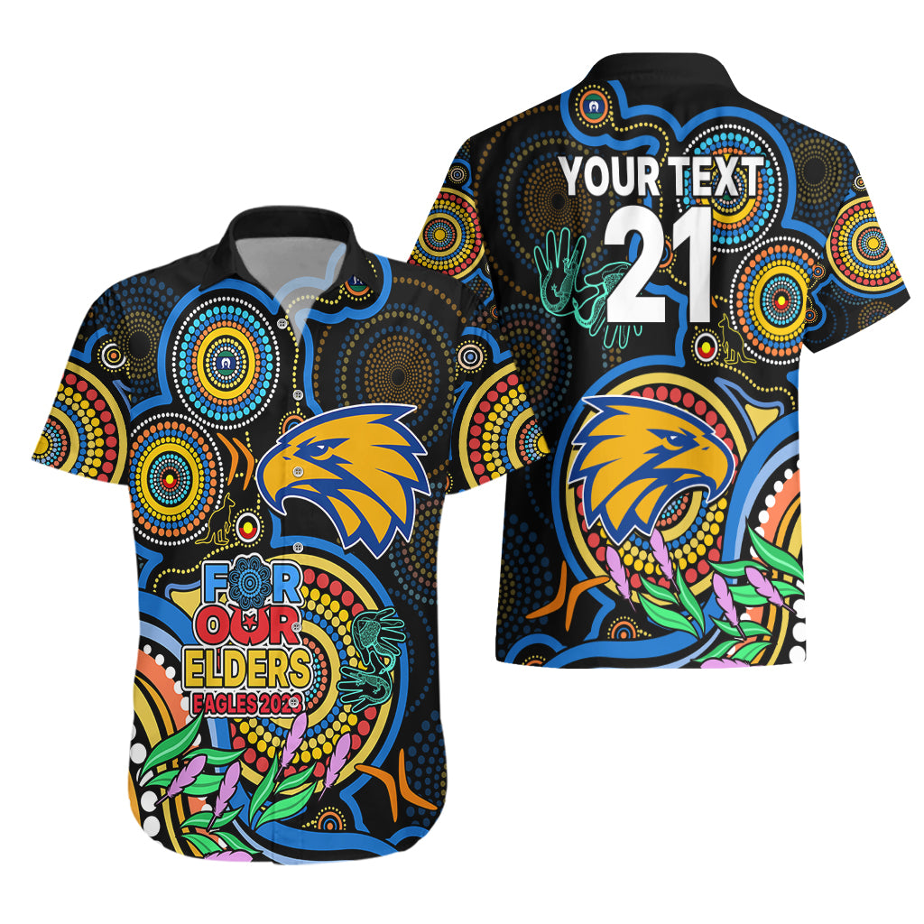 Custom Eagles Football Aboriginal Art Hawaiian Shirt NAIDOC Indigenous Tribal - Vibe Hoodie Shop