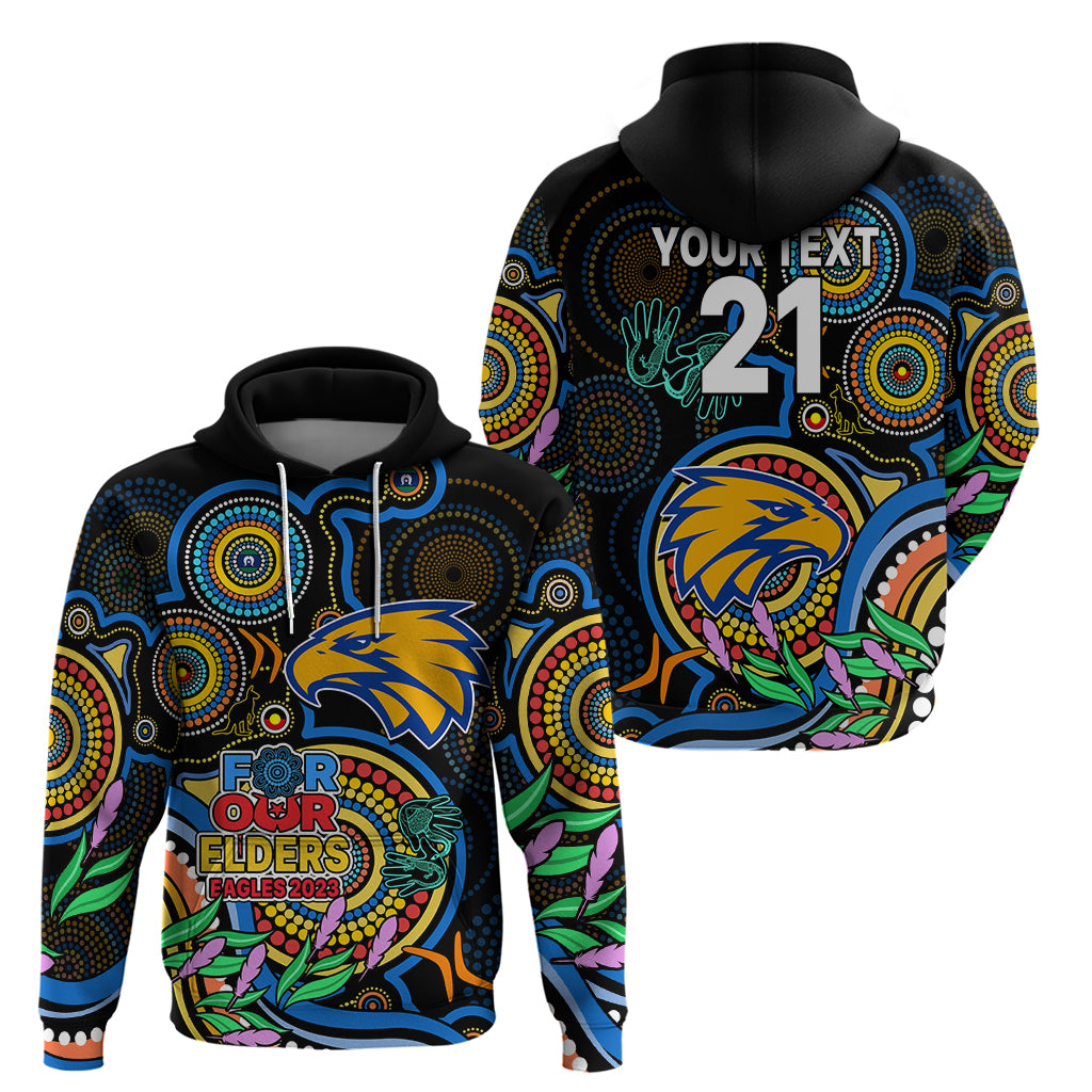 Custom Eagles Football Aboriginal Art Hoodie NAIDOC Indigenous Tribal LT9 - Vibe Hoodie Shop
