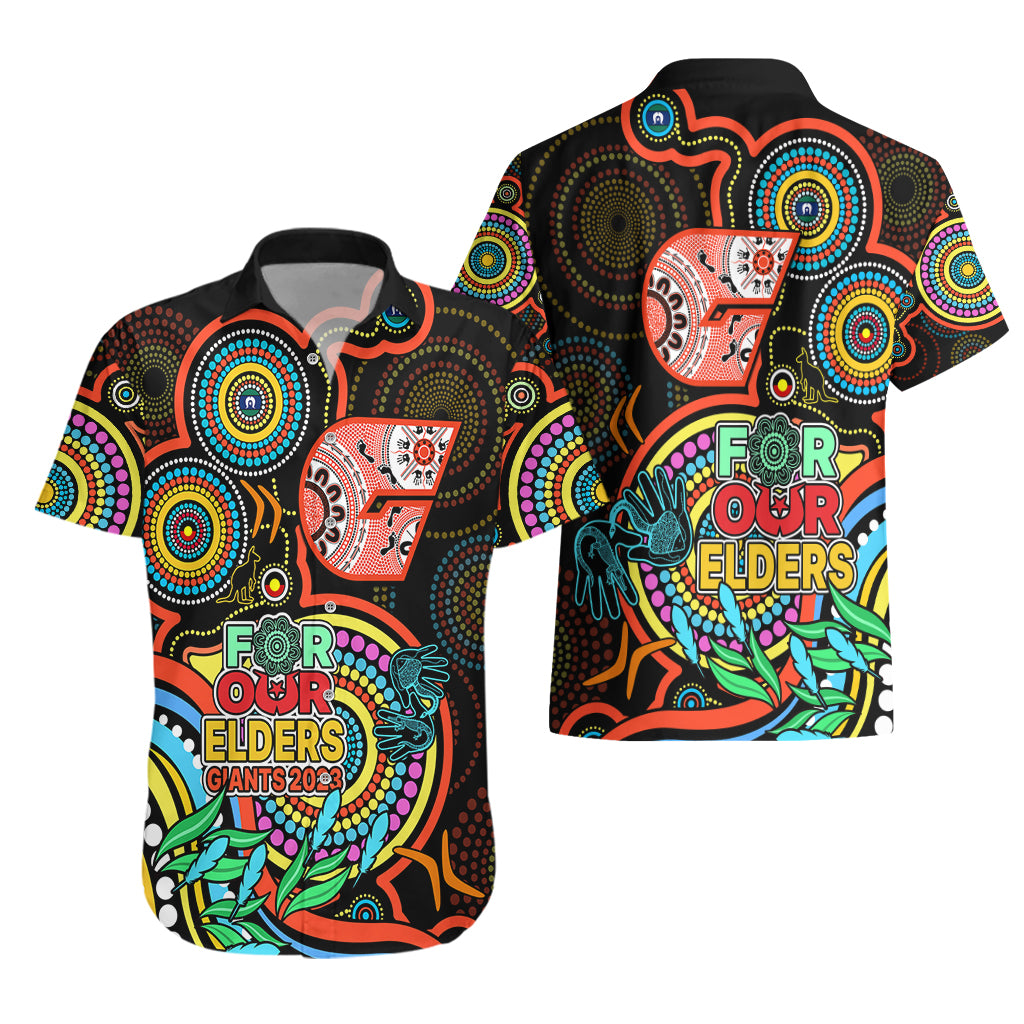 Giants Football Aboriginal Art Hawaiian Shirt NAIDOC Indigenous Tribal - Vibe Hoodie Shop