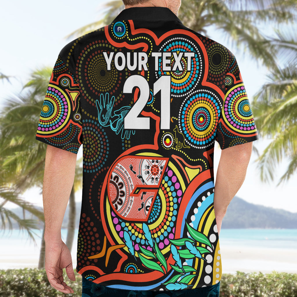 Custom Giants Football Aboriginal Art Hawaiian Shirt NAIDOC Indigenous Tribal - Vibe Hoodie Shop