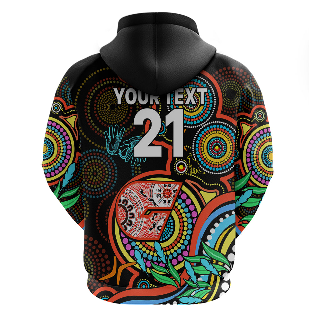 Custom Giants Football Aboriginal Art Hoodie NAIDOC Indigenous Tribal LT9 - Vibe Hoodie Shop