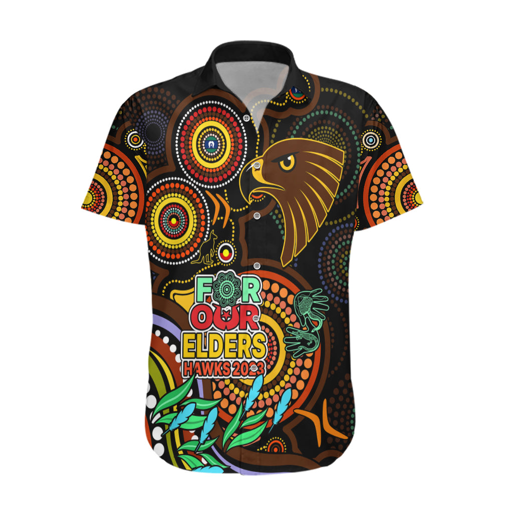 Hawks Football Aboriginal Art Hawaiian Shirt NAIDOC Indigenous Tribal - Vibe Hoodie Shop
