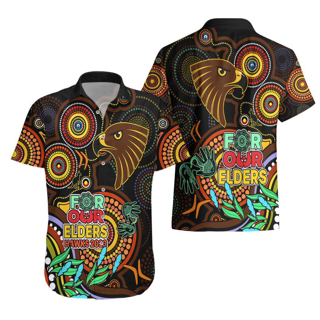 Hawks Football Aboriginal Art Hawaiian Shirt NAIDOC Indigenous Tribal - Vibe Hoodie Shop