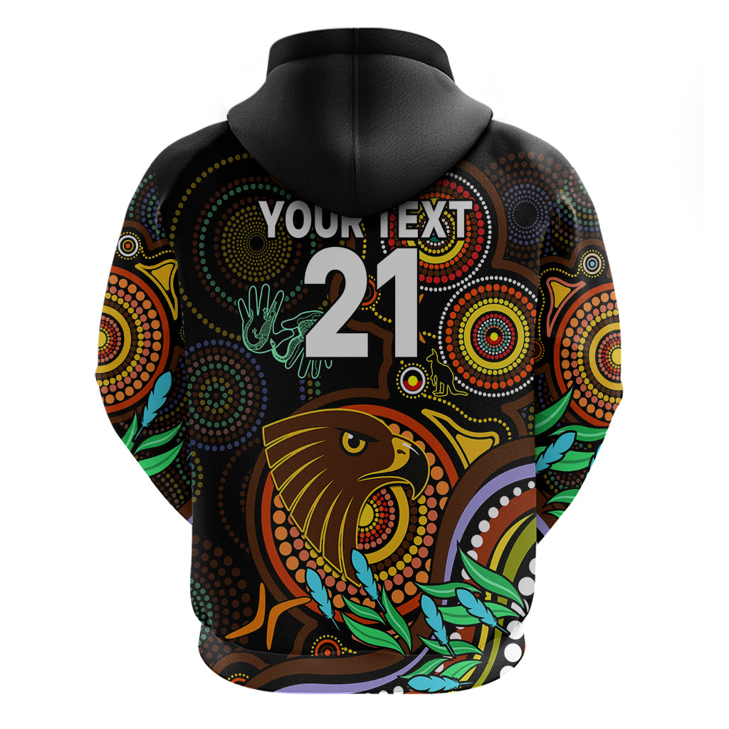 Custom Hawks Football Aboriginal Art Hoodie NAIDOC Indigenous Tribal LT9 - Vibe Hoodie Shop