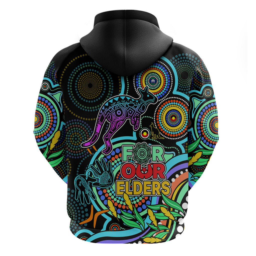Kangaroos Football Aboriginal Art Hoodie NAIDOC Indigenous Tribal LT9 - Vibe Hoodie Shop