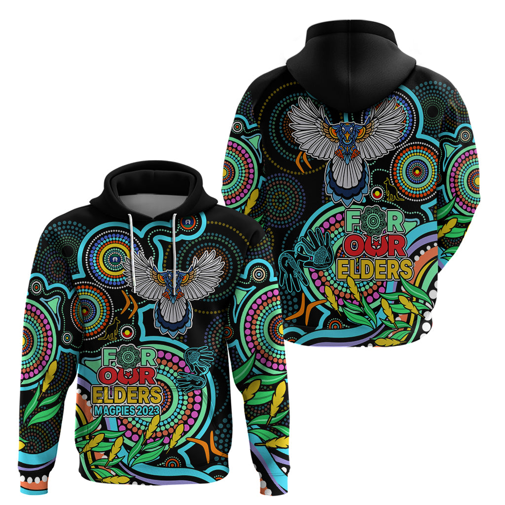 Magpies Football Aboriginal Art Hoodie NAIDOC Indigenous Tribal LT9 - Vibe Hoodie Shop