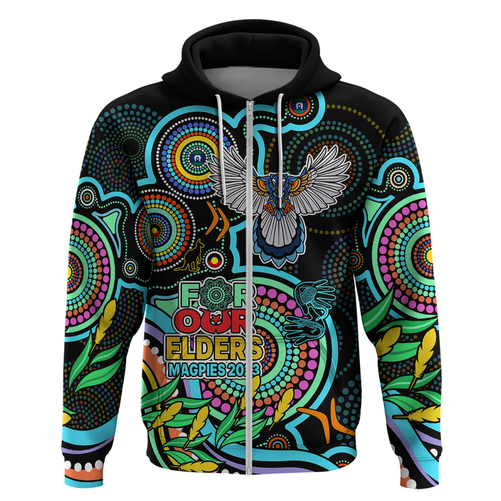 Magpies Football Aboriginal Art Hoodie NAIDOC Indigenous Tribal LT9 - Vibe Hoodie Shop