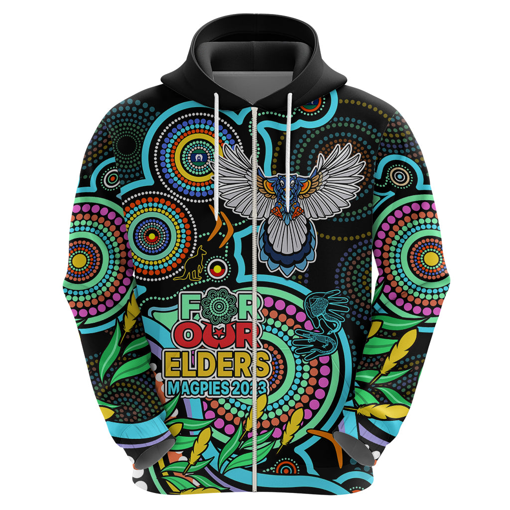 Magpies Football Aboriginal Art Hoodie NAIDOC Indigenous Tribal LT9 - Vibe Hoodie Shop