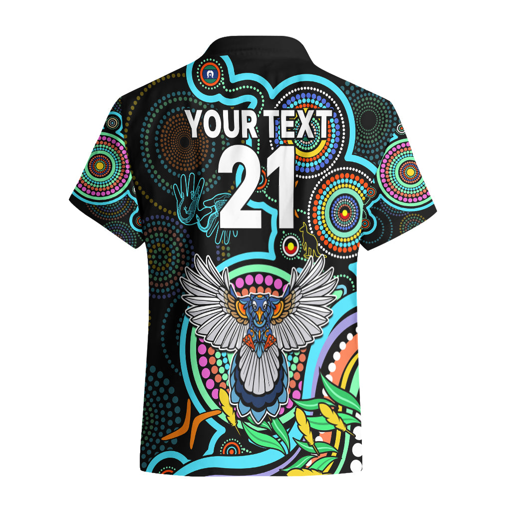 Custom Magpies Football Aboriginal Art Hawaiian Shirt NAIDOC Indigenous Tribal - Vibe Hoodie Shop