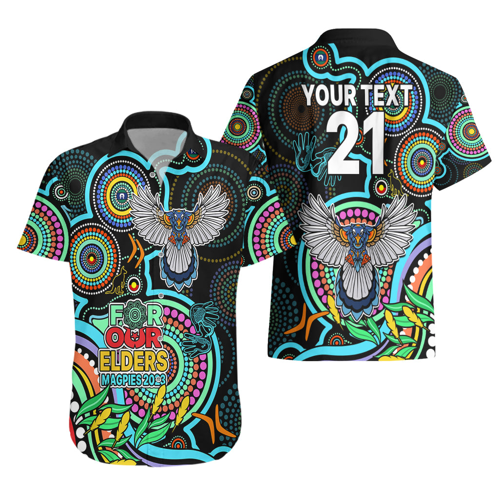 Custom Magpies Football Aboriginal Art Hawaiian Shirt NAIDOC Indigenous Tribal - Vibe Hoodie Shop