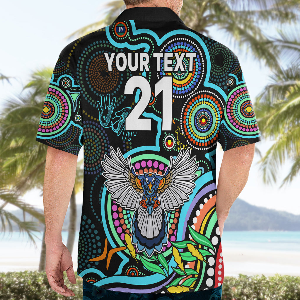 Custom Magpies Football Aboriginal Art Hawaiian Shirt NAIDOC Indigenous Tribal - Vibe Hoodie Shop