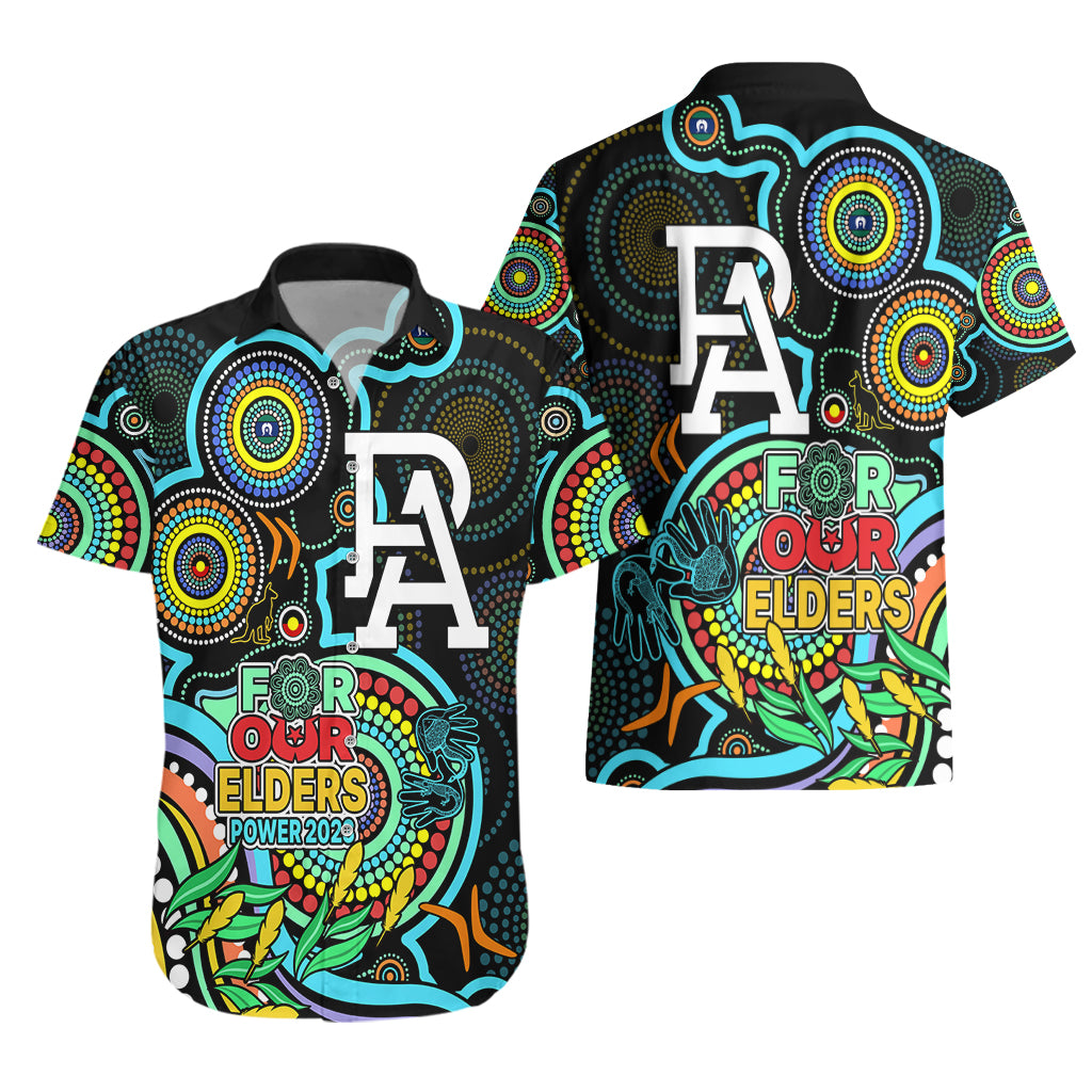 Port Adelaide Football Aboriginal Art Hawaiian Shirt NAIDOC Indigenous Tribal - Vibe Hoodie Shop