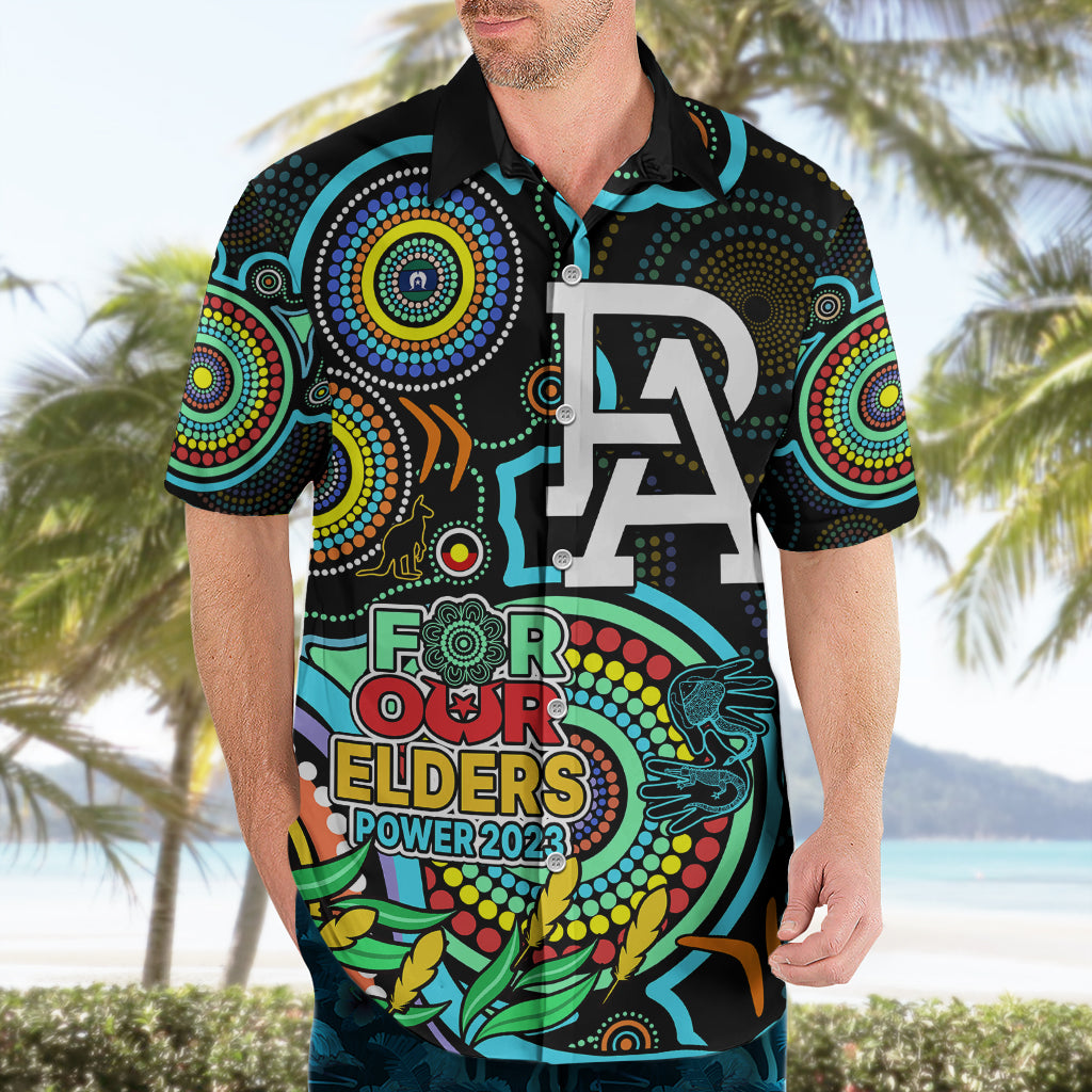 Port Adelaide Football Aboriginal Art Hawaiian Shirt NAIDOC Indigenous Tribal - Vibe Hoodie Shop