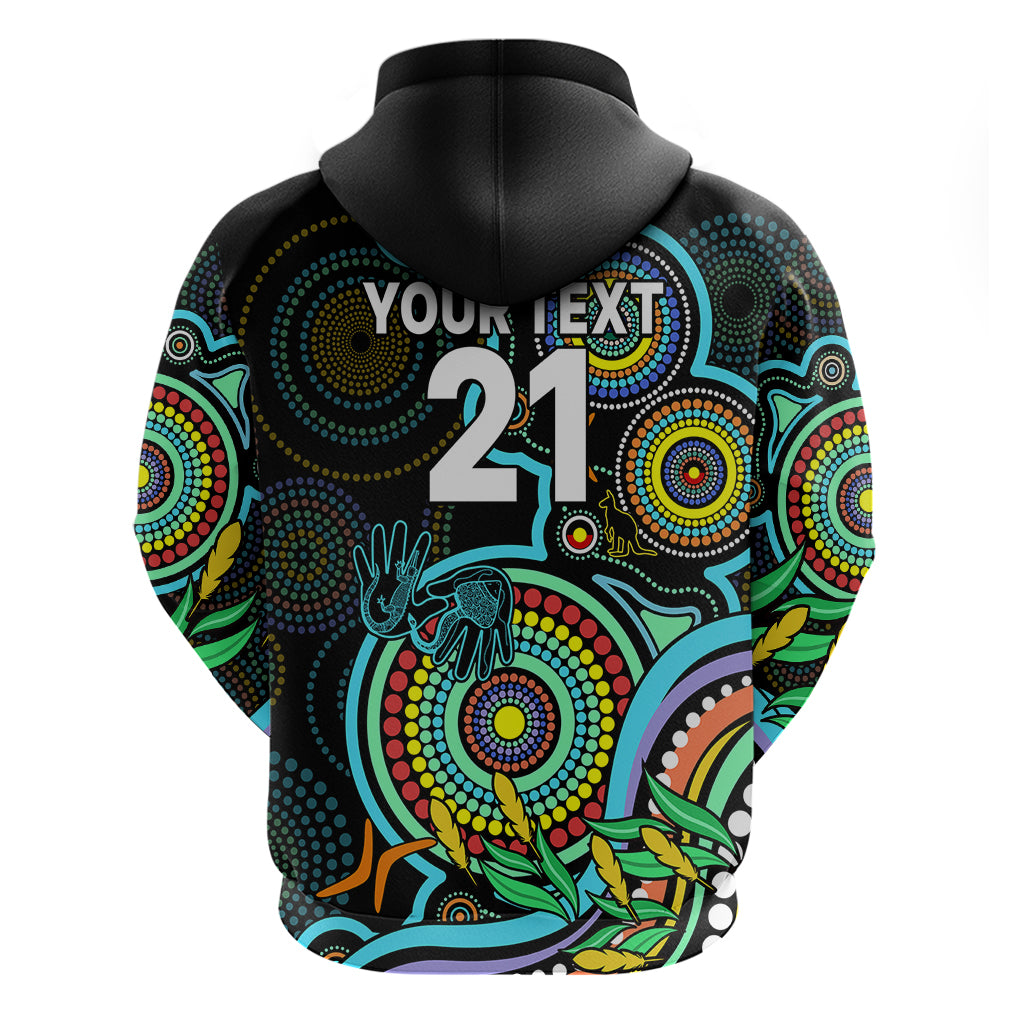 Custom Port Adelaide Football Aboriginal Art Hoodie NAIDOC Indigenous Tribal LT9 - Vibe Hoodie Shop