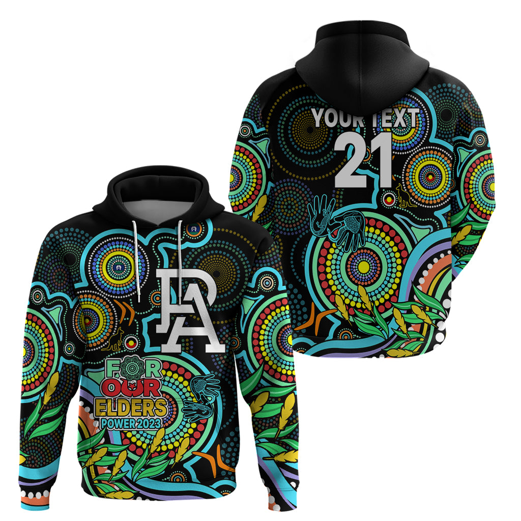 Custom Port Adelaide Football Aboriginal Art Hoodie NAIDOC Indigenous Tribal LT9 - Vibe Hoodie Shop
