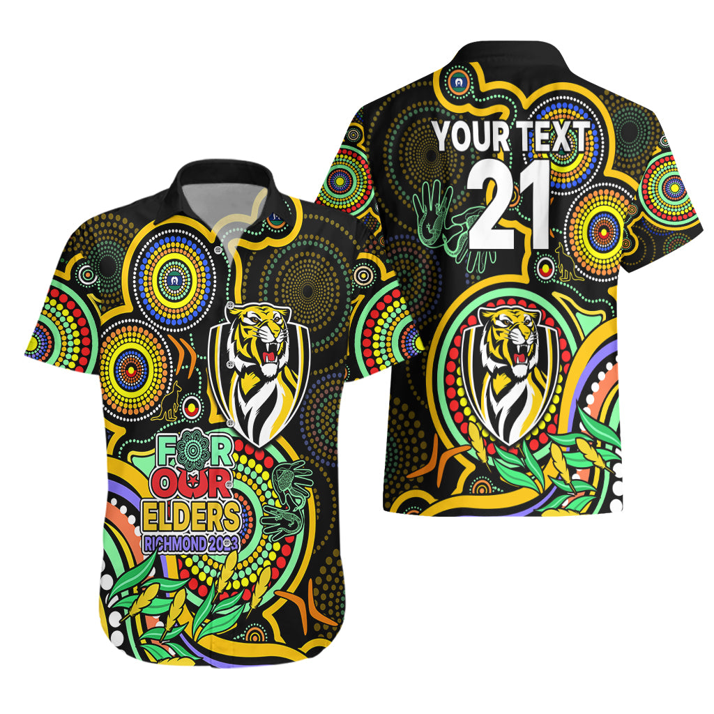 Custom Richmond Football Aboriginal Art Hawaiian Shirt NAIDOC Indigenous Tribal - Vibe Hoodie Shop