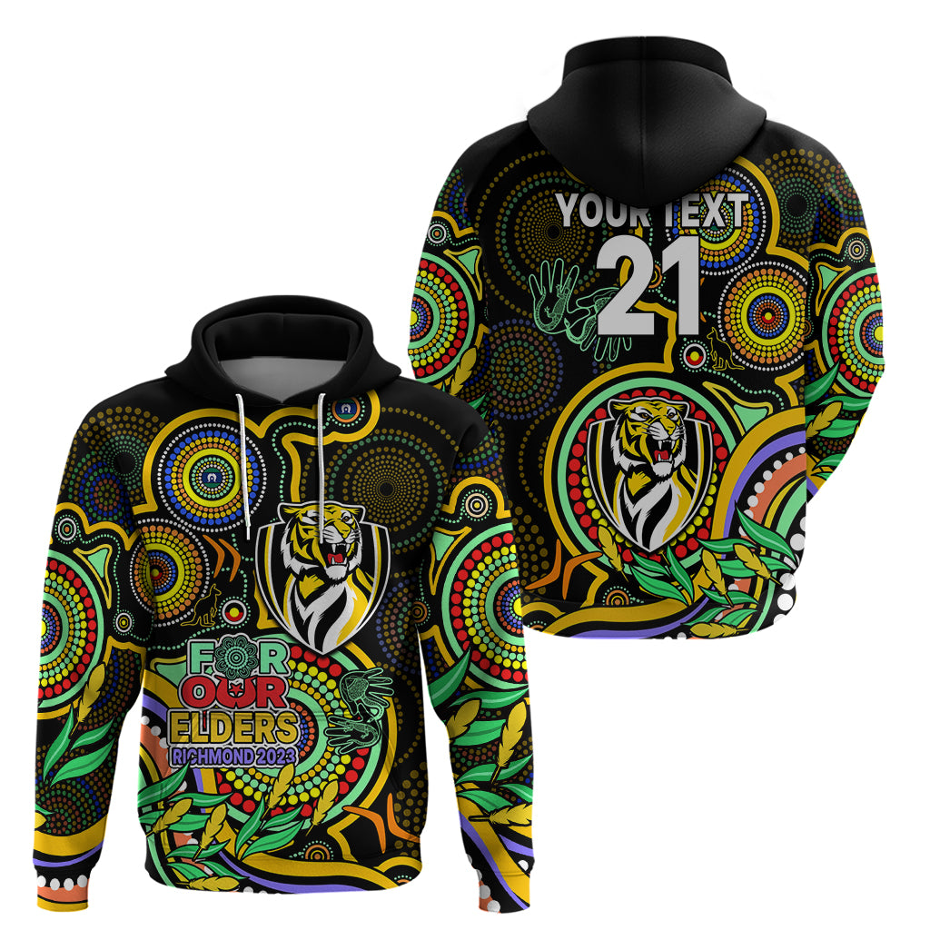 Custom Richmond Football Aboriginal Art Hoodie NAIDOC Indigenous Tribal LT9 - Vibe Hoodie Shop