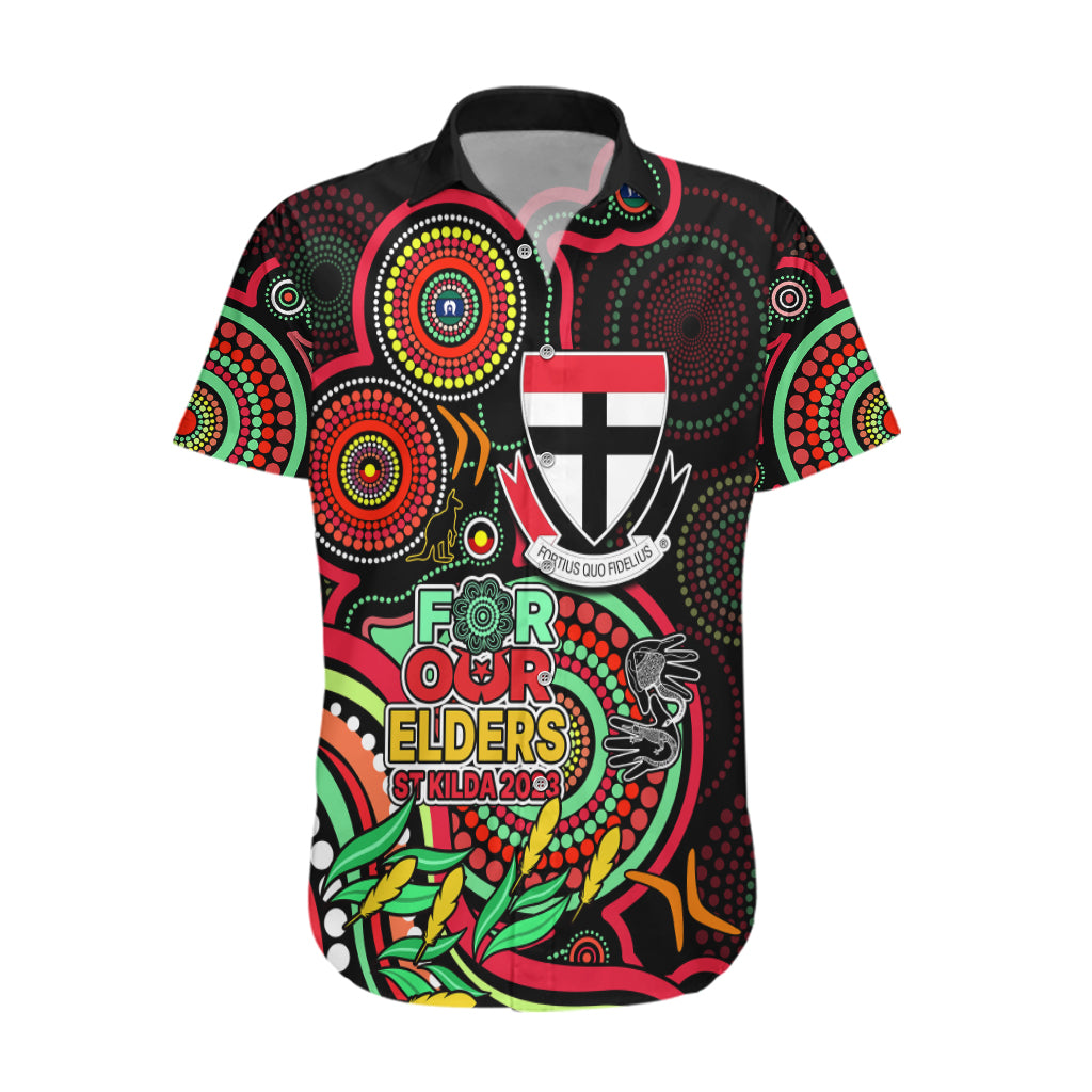 St Kilda Football Aboriginal Art Hawaiian Shirt NAIDOC Indigenous Tribal - Vibe Hoodie Shop