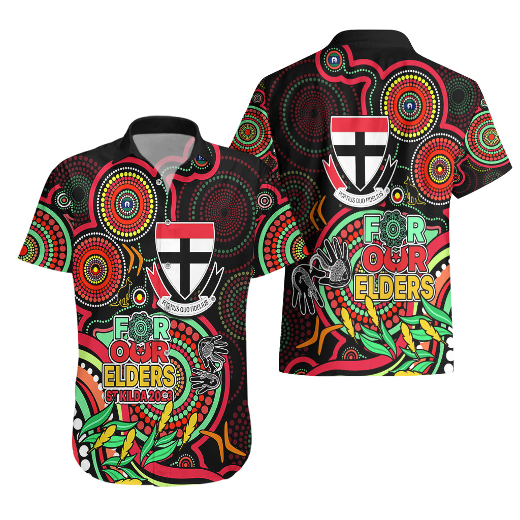 St Kilda Football Aboriginal Art Hawaiian Shirt NAIDOC Indigenous Tribal - Vibe Hoodie Shop