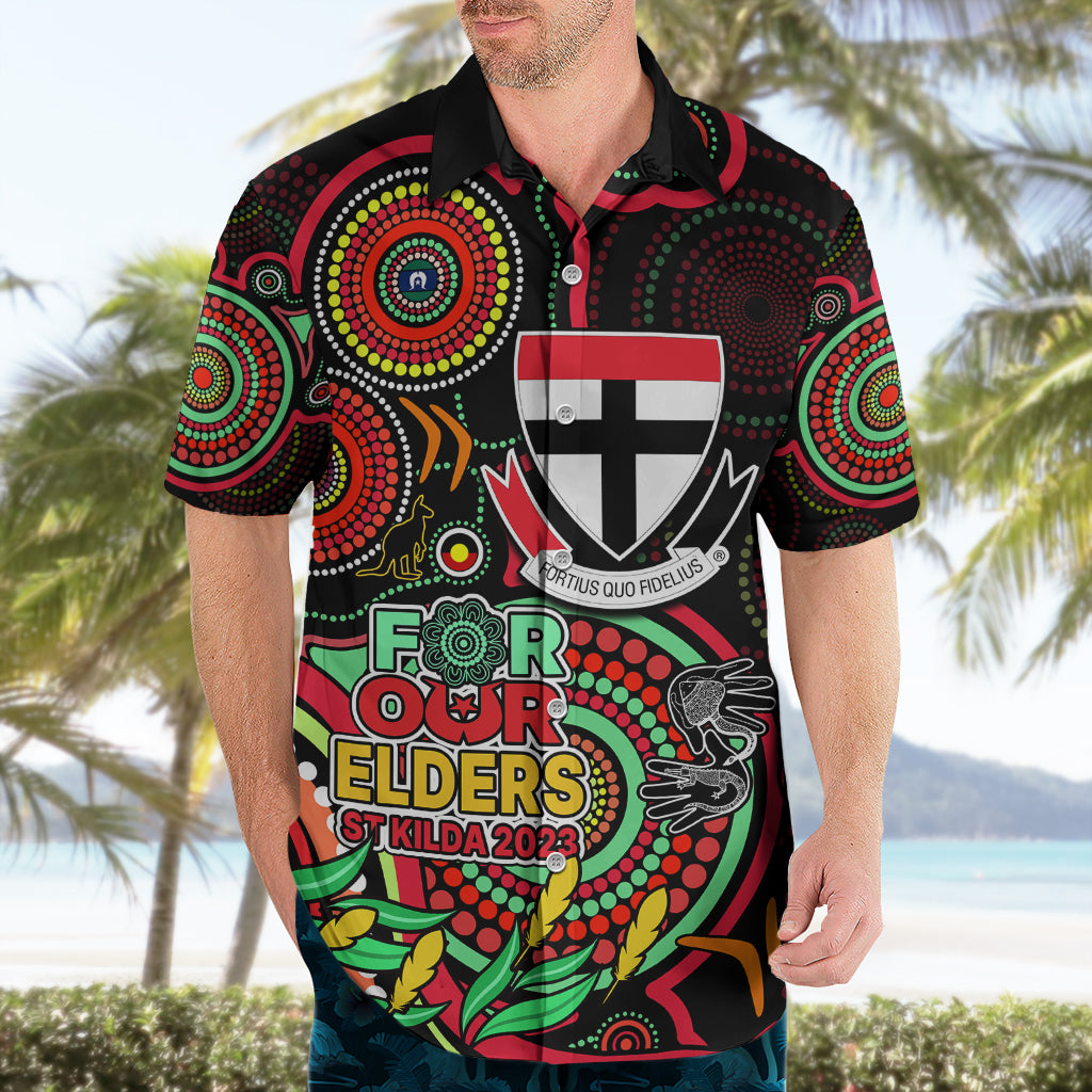 St Kilda Football Aboriginal Art Hawaiian Shirt NAIDOC Indigenous Tribal - Vibe Hoodie Shop