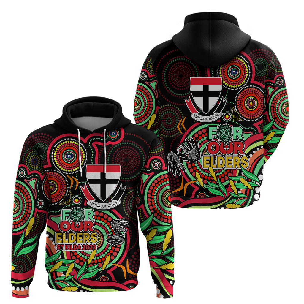 St Kilda Football Aboriginal Art Hoodie NAIDOC Indigenous Tribal LT9 - Vibe Hoodie Shop