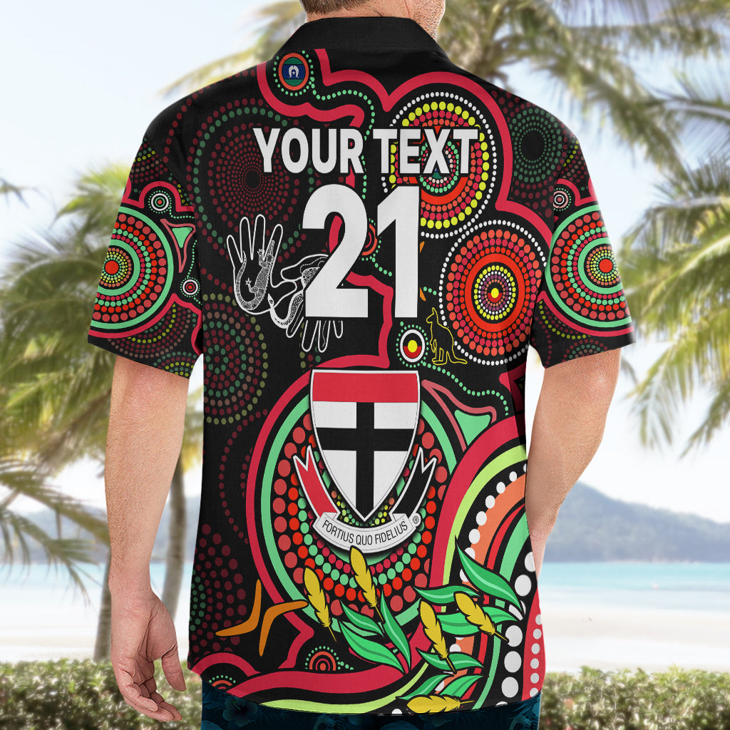 Custom St Kilda Football Aboriginal Art Hawaiian Shirt NAIDOC Indigenous Tribal - Vibe Hoodie Shop